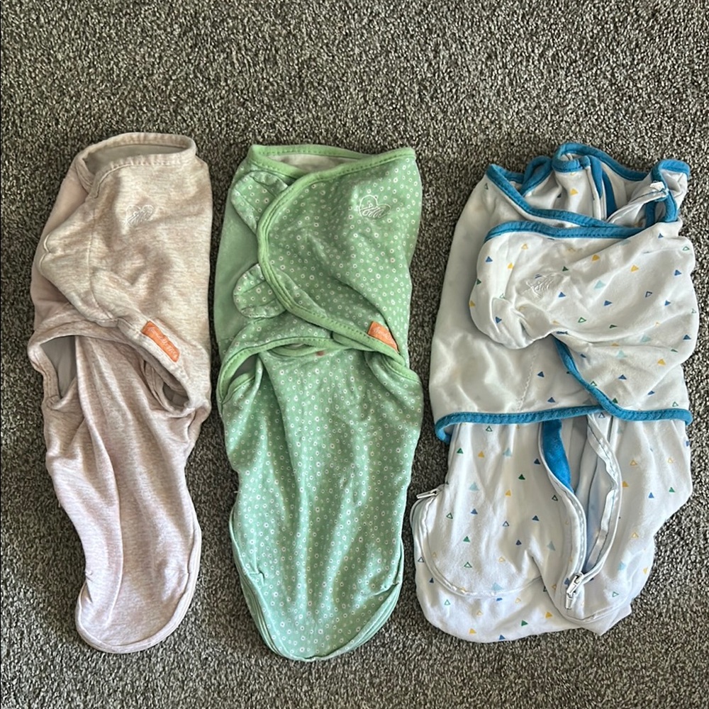 Set of Three Swaddle Me Baby Swaddles